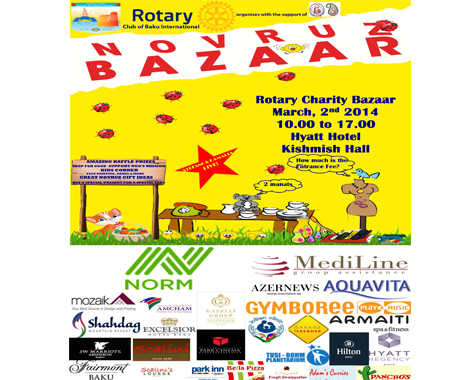 Rotary Club of Baku International to organize Charity Bazaar