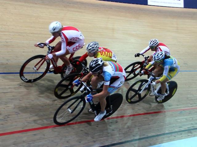 Azerbaijani cyclists racing in Ukraine