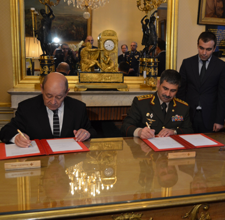 Azerbaijan, France ink document in defense sector