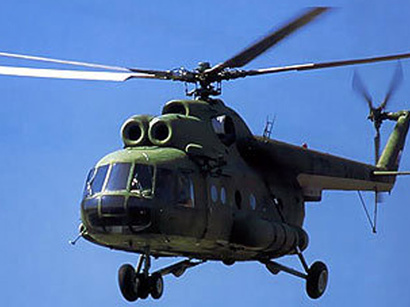 Military helicopter plunges into sea near Baku