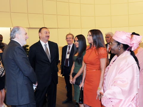 Azeri president, first lady attend Crans Montana Forum