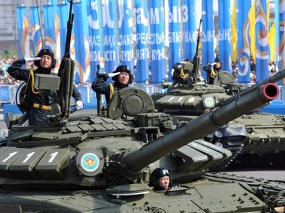 Huge military parade starts in Kazakhstan