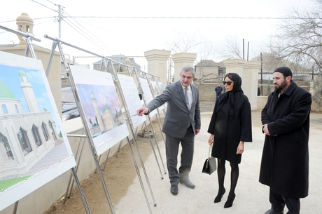 Azerbaijan's First Lady visits some facilities in Khazar region