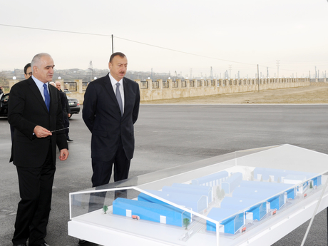 President Aliyev lays foundation stone for Balakhani Industrial Park