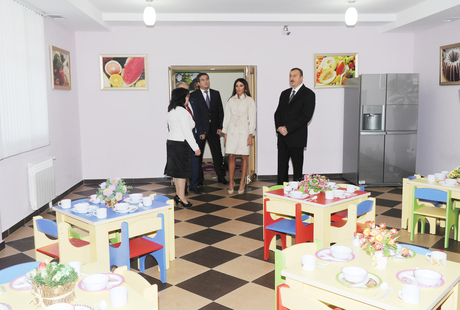 President Ilham Aliyev inspects newly-reconstructed orphanage and kindergarten No 67 in Baku