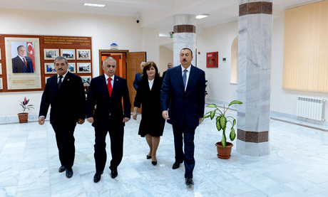 President views reconstructed school in Baku