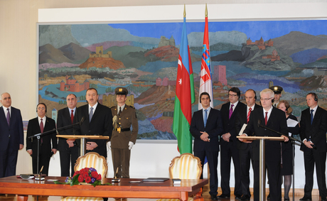 Azerbaijani, Croatian presidents make media statements