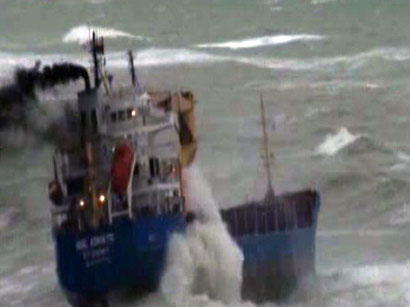 Three sailors of cargo ship sinking off Turkish coast rescued