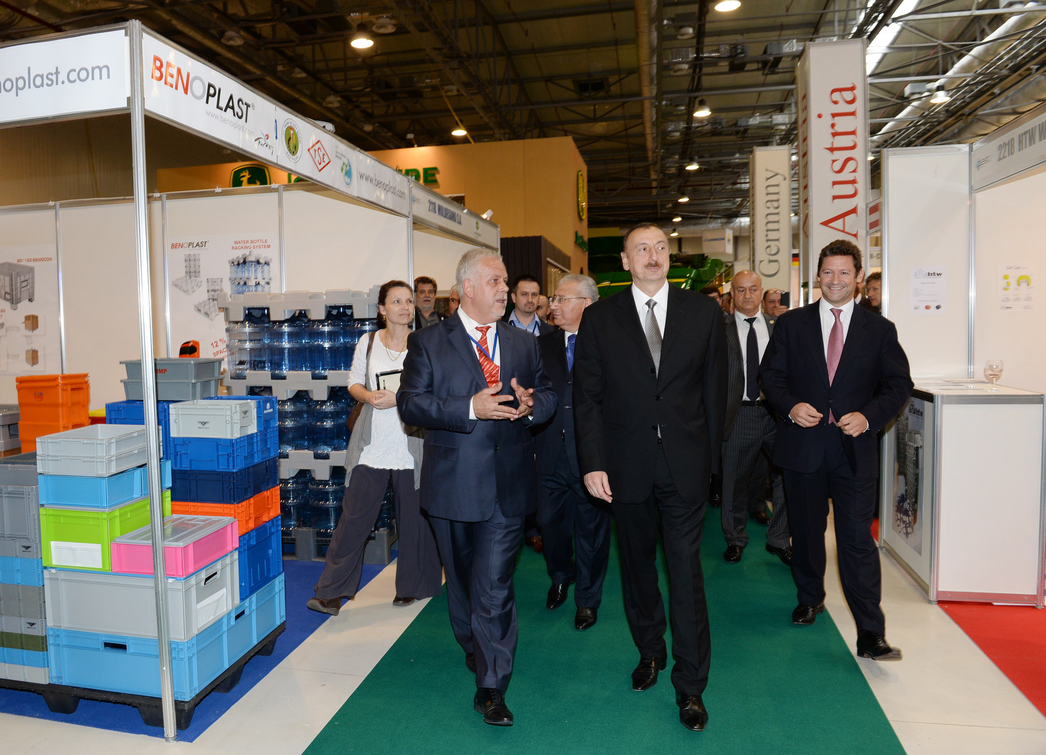 President Aliyev visits international food fairs in Baku