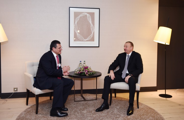 President Aliyev holds meetings in Davos (UPDATE)