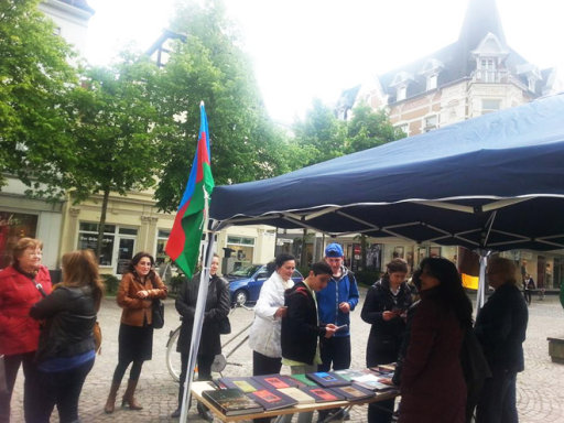 Information stand on Azerbaijan set in Germany