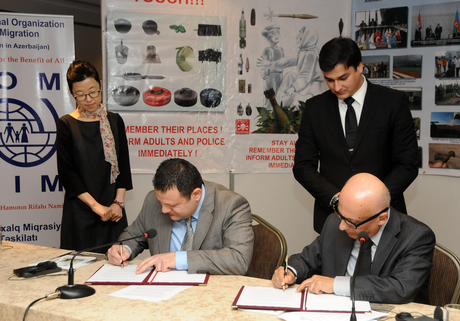 Azerbaijani demining agency, IOM sign coop agreement