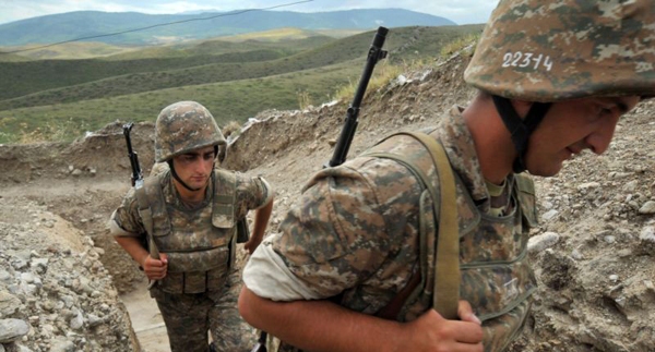 Armenian soldiers put in slavish position