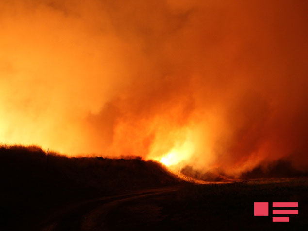 Deliberate fires by Armenians spread to frontline settlements
