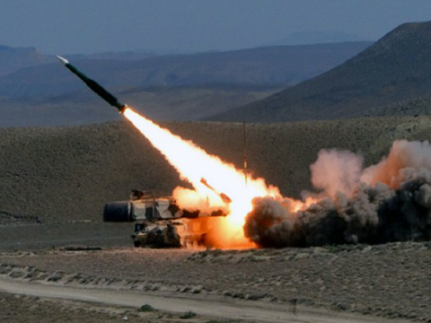 Armed forces launch missiles during drills