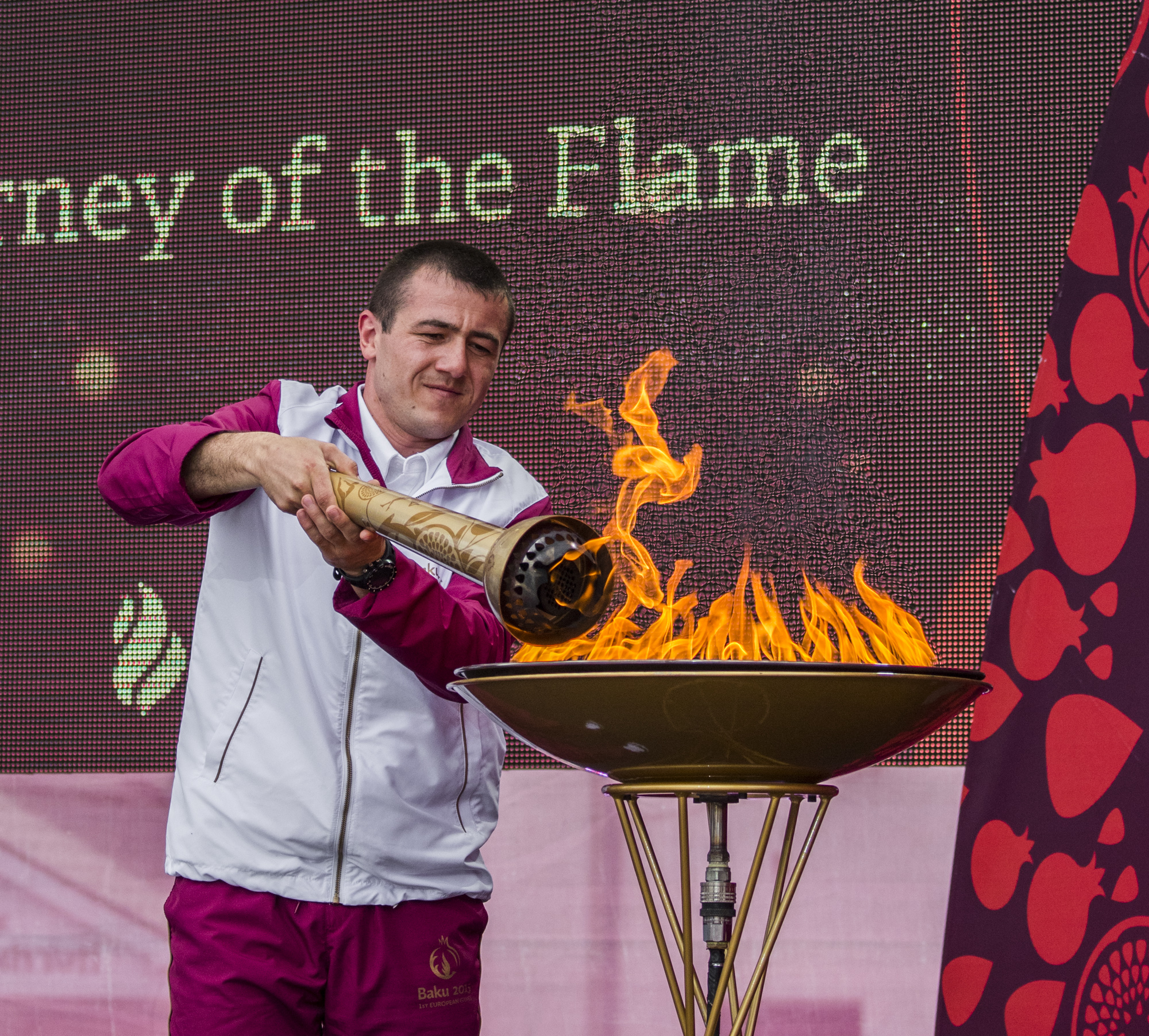 Guba welcomes Baku 2015 torch
