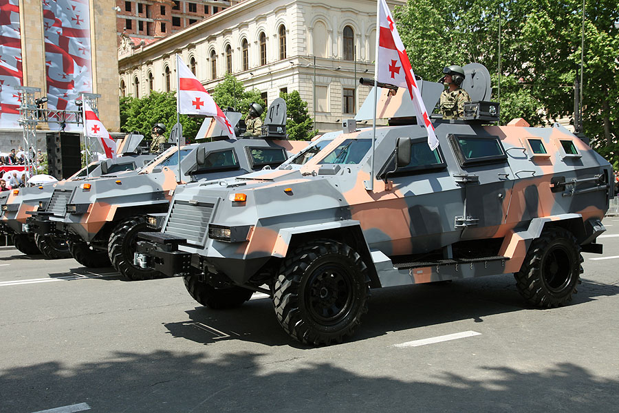 Georgia demonstrates new military vehicles