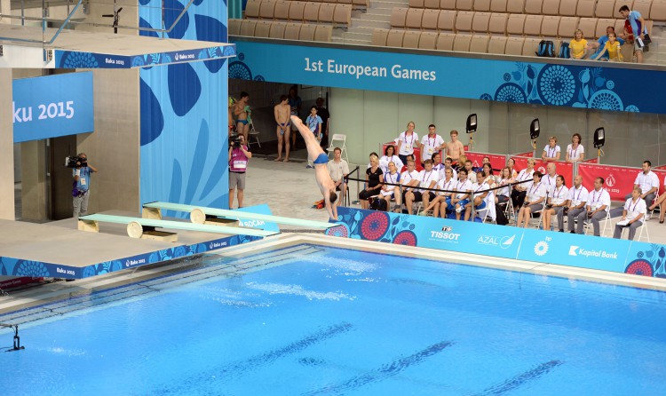 Baku 2015: third day of men's diving competitions begin