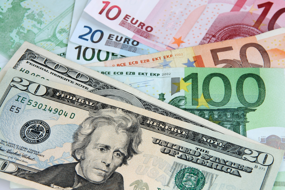 USD, euro official exchange rates slightly falls