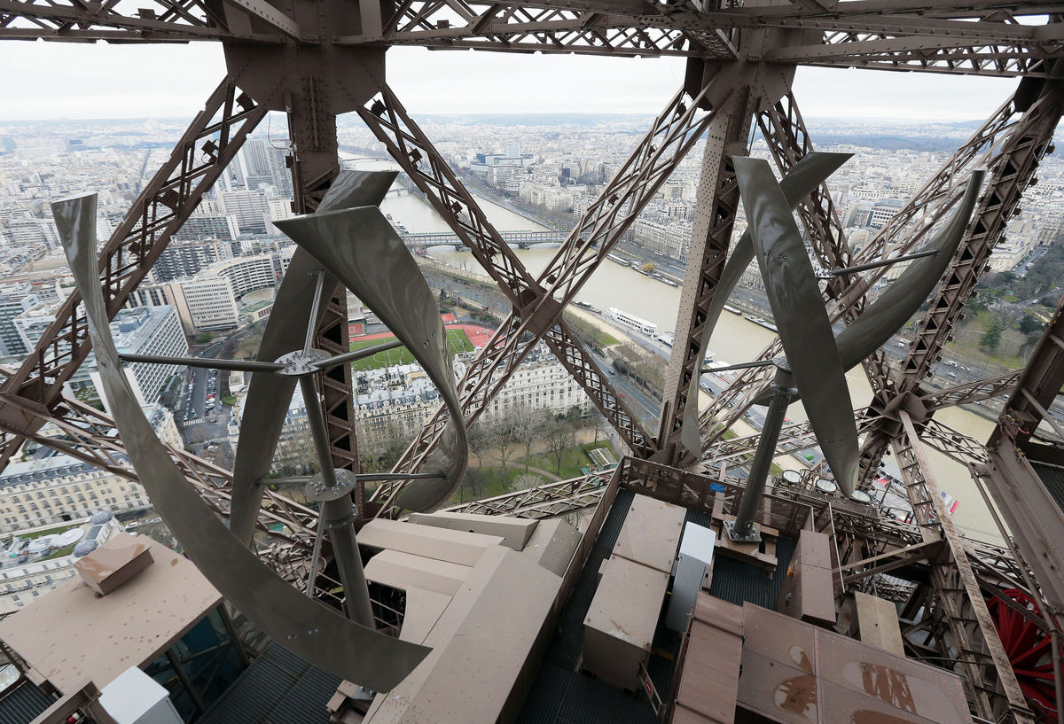 Windmills on the Eiffel Tower?