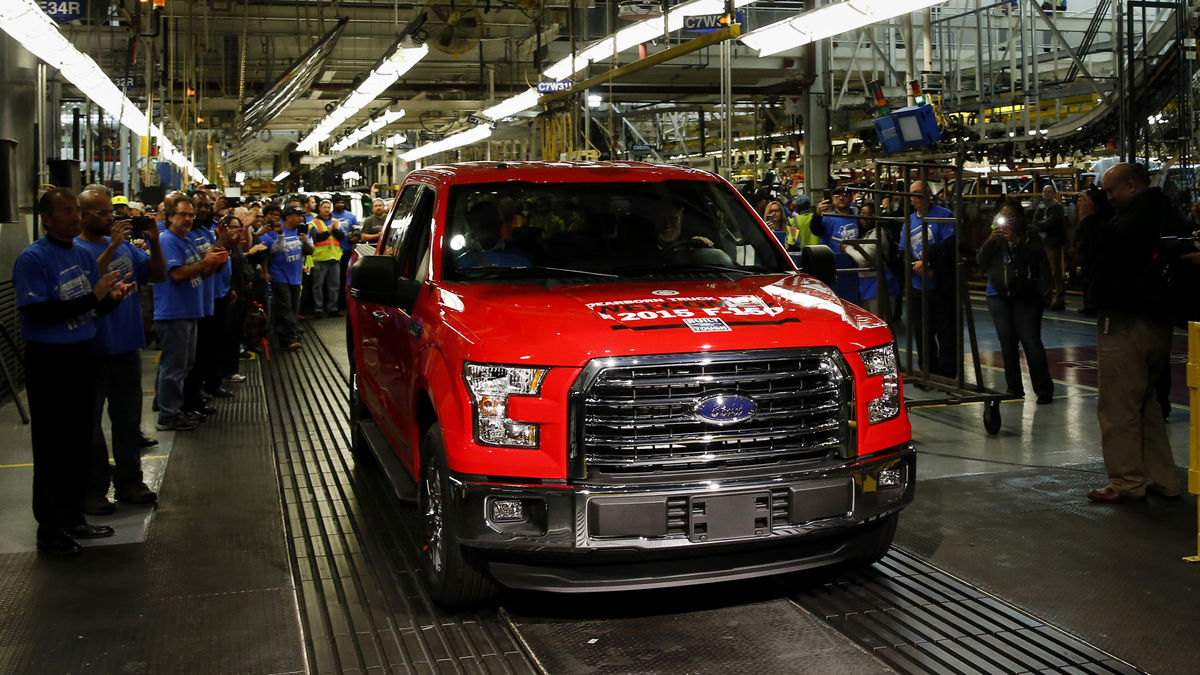 Ads for Ford’s F-150 pickup pitch toughness before fuel economy