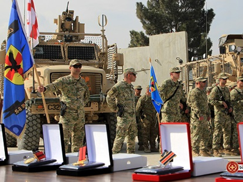 Georgian soldiers in Afghanistan awarded