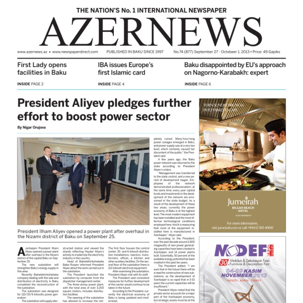 AZERNEWS releases another print issue