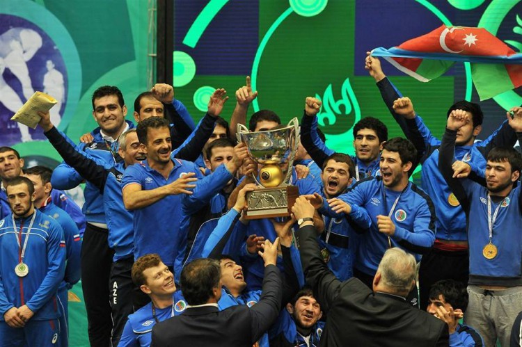 Azerbaijan wins first Greco-Roman World Cup