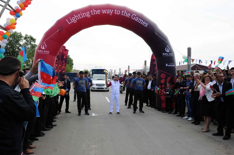 Imishli welcomes Baku 2015 flame