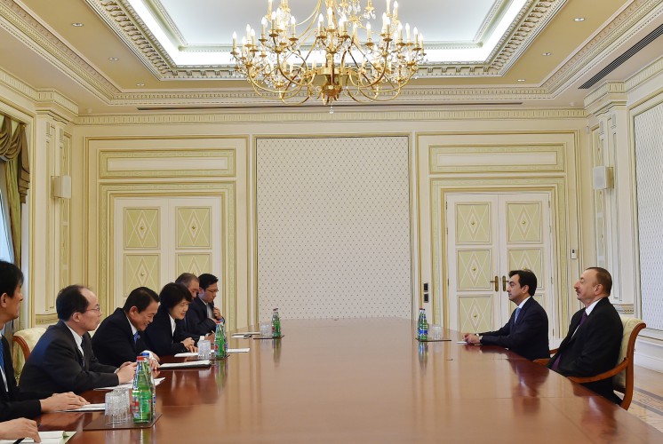 President Aliyev receives Japanese delegation