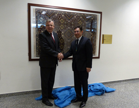 Azerbaijani Karabakh carpet adorns UN Vienna Office