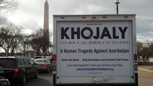 Posters about Khojaly massacre appear in U.S. cities