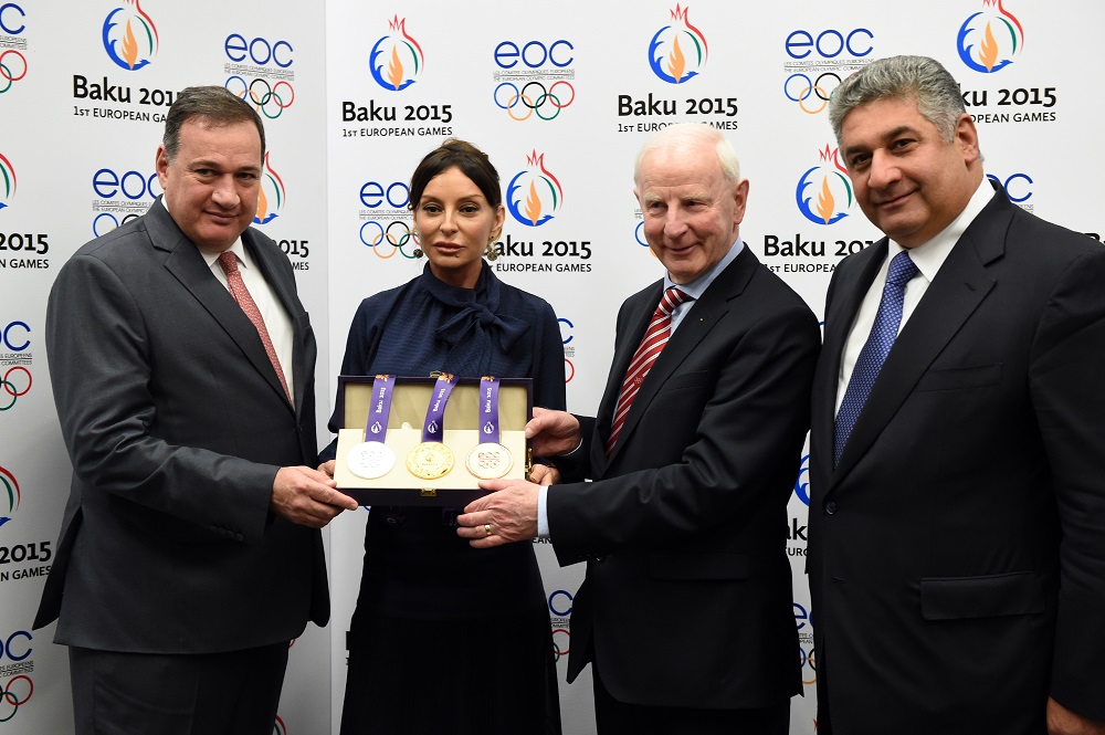 Baku 2015 marks 100 Days To Go presenting European Games medals