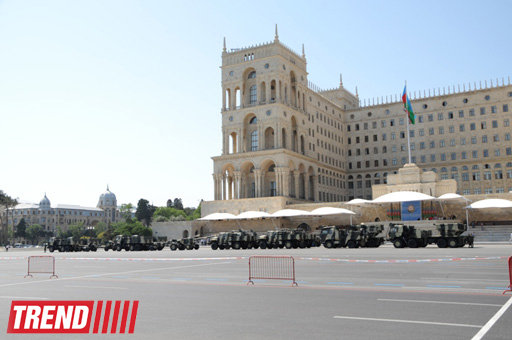 Rehearsal for military parade underway in Baku