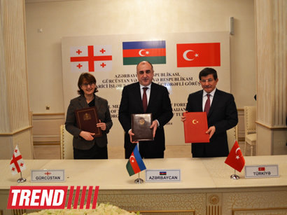 Azerbaijan, Georgia and Turkey FMs ink declaration