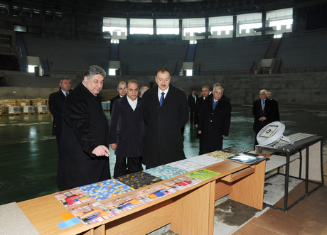 President Aliyev views reconstruction work at Sports and Concert Complex (UPDATE)