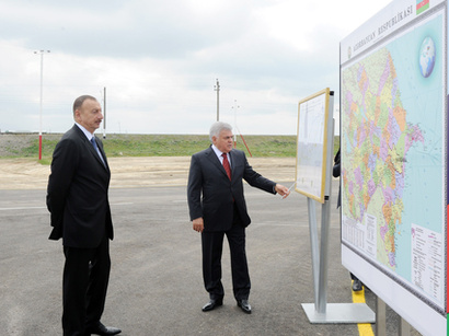 President Aliyev attends opening of Renjber-Gubaly-Baloglan-Pir Huseyn motor-road in Hajigabul District