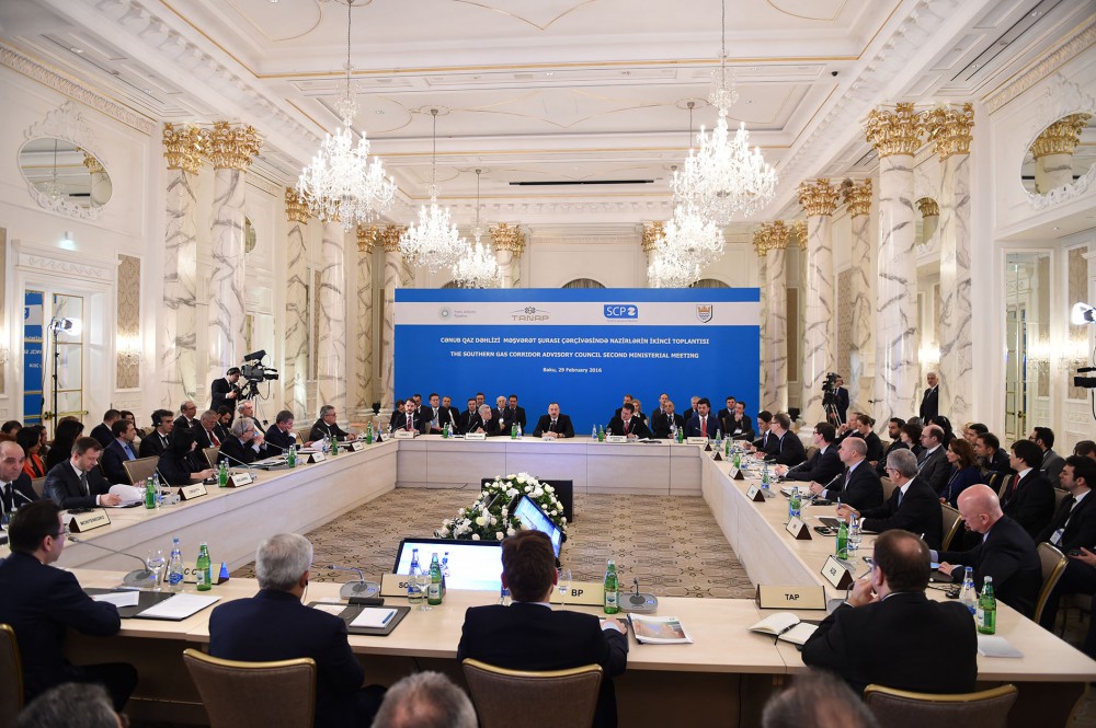 President Aliyev attends Southern Gas Corridor Advisory Council meeting - UPDATE