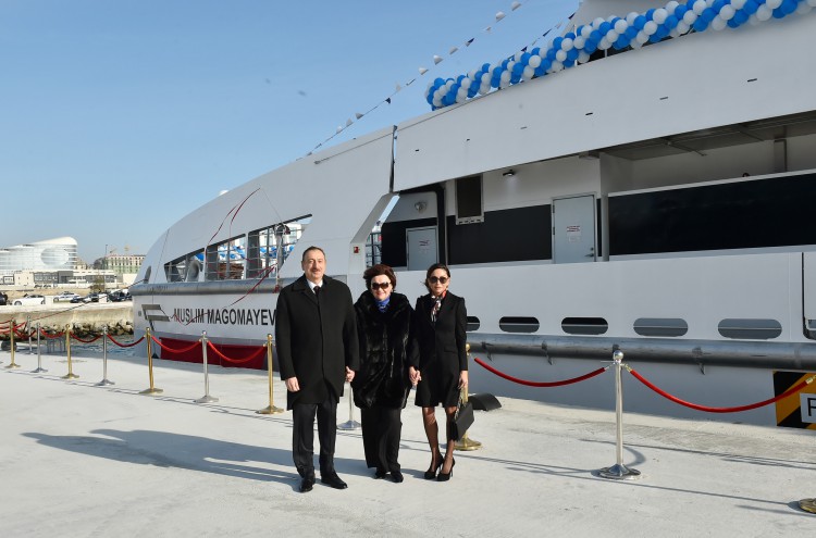President Aliyev inaugurates Muslim Magomayev ship