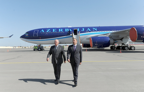 President Aliyev  inspects newly-built facilities at Heydar Aliyev International Airport