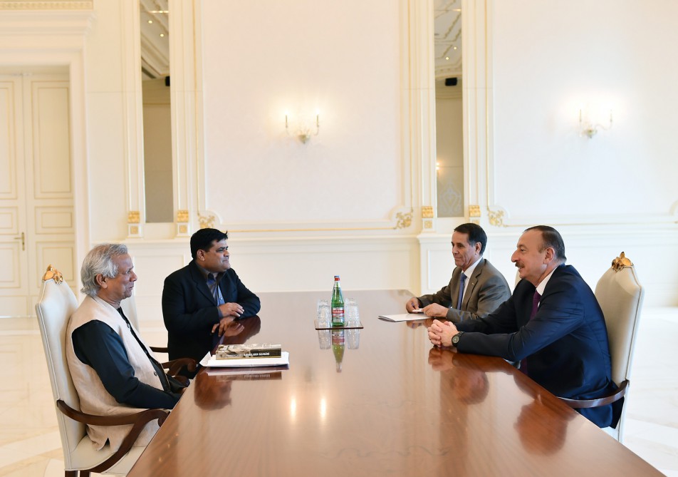 President Aliyev receives Nobel Peace Prize winner Muhammad Yunus