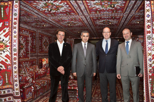 Monaco Prince Albert II visits Azerbaijani hall at Venice Biennale