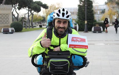 Azerbaijani cyclist sets off "In the name of Azerbaijan" tour