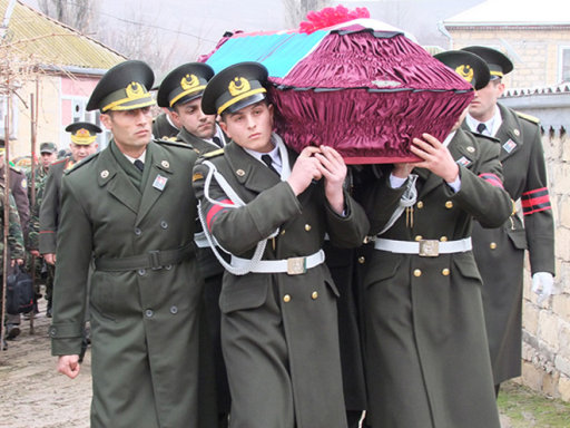 Azerbaijani soldier killed by Armenian sniper buried