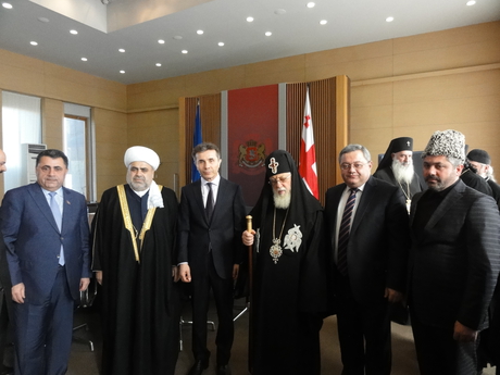 Azerbaijani clerical leader attends Georgian Patriarch's enthronement anniversary