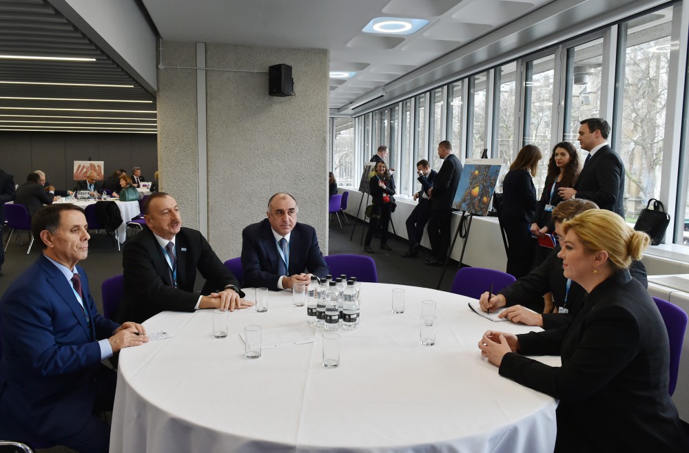 Presidents of Azerbaijan, Croatia meet in London