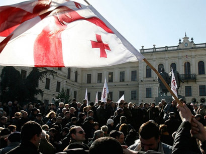 Georgians protest against country’s participation at Sochi Olympics