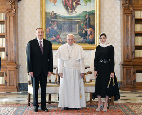 President Aliyev meets Pope Francis